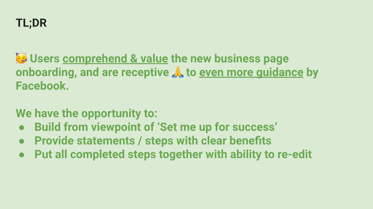 Build momentum by sharing what's appreciated or valued already in the user experience