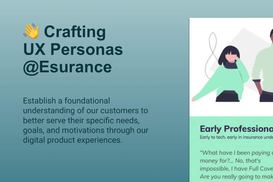 Generating UX personas for online car insurance @ Esurance