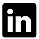 Grey linkedin logo icon