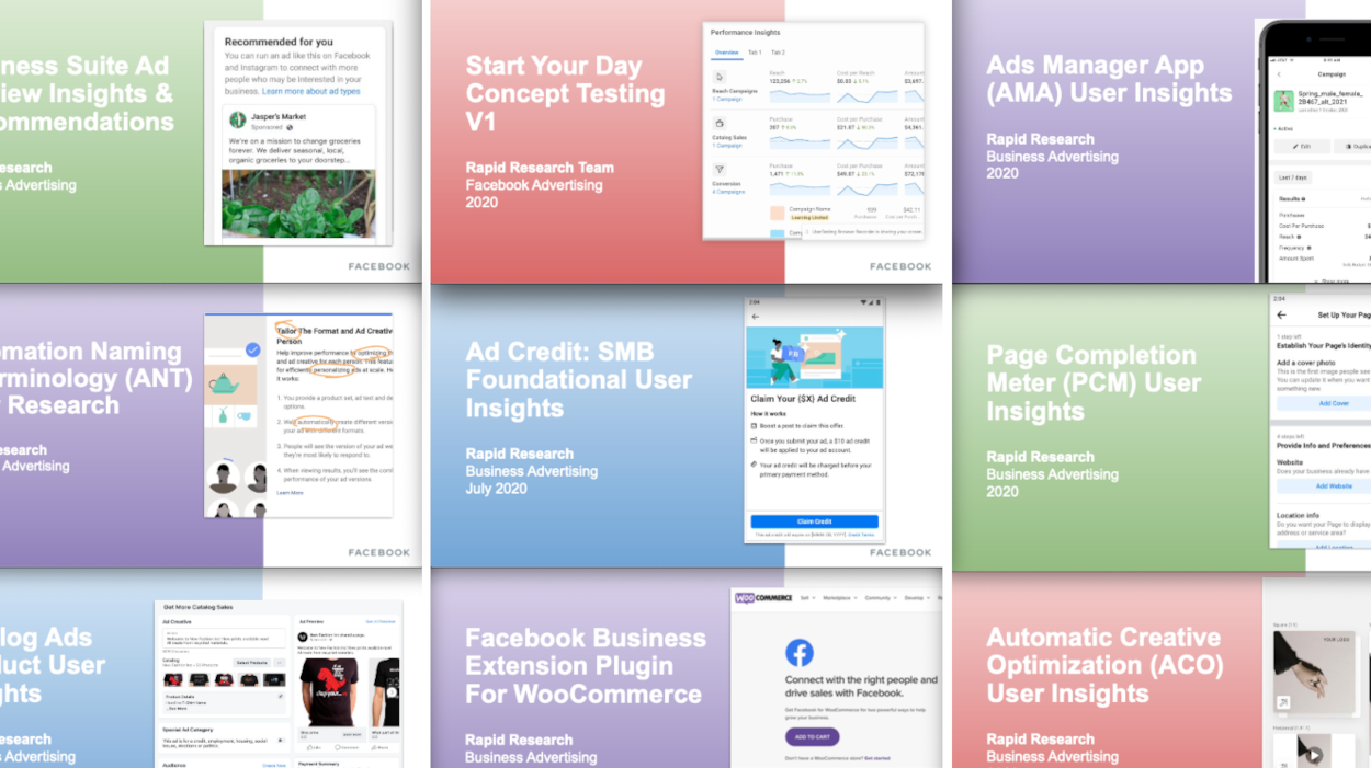 Utilized UX research to improve UX across Meta advertising products
